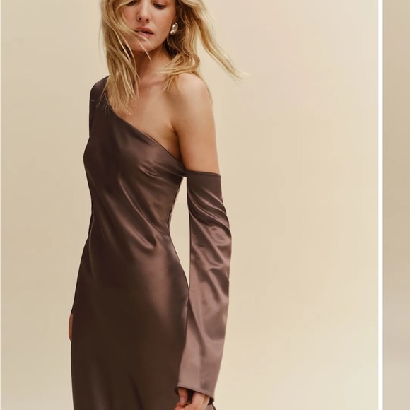 Reformation Brown Long Sleeve Dress - Picture 3 of 7